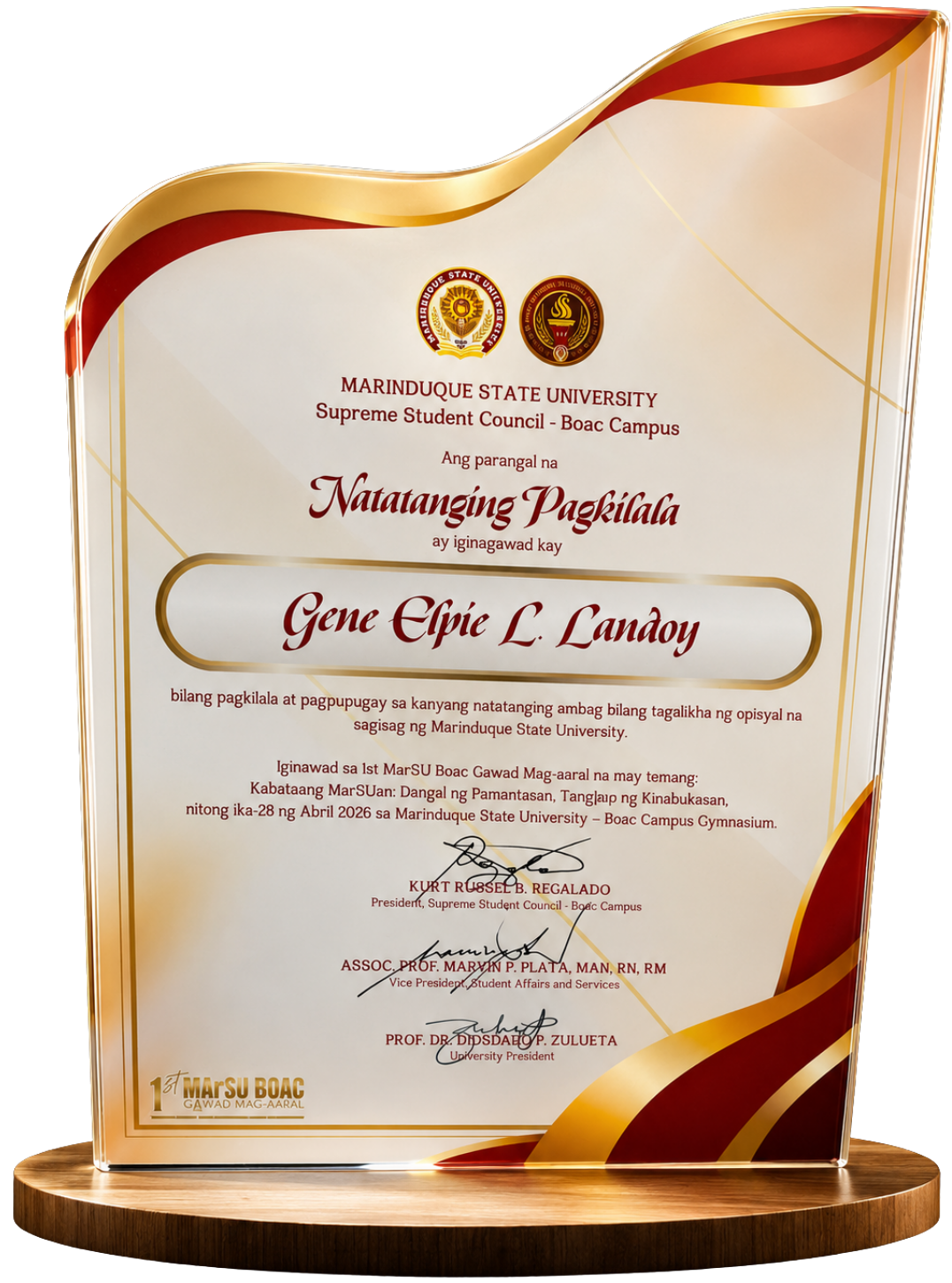 Distinguished Recognition Award
